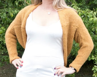 Alpaca wool bolero, soft chunky knit sweater, bridal knit sweater, super soft chunky coverup, bridal shrug in all sizes and colors