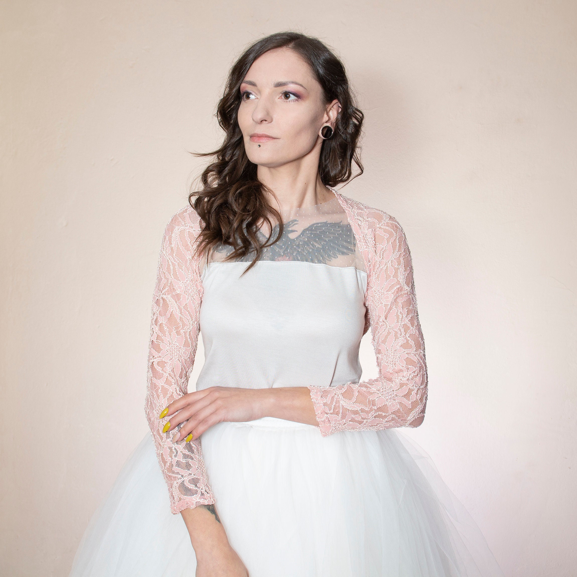 pink shrug for wedding