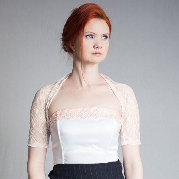 Peach shrug bolero sale