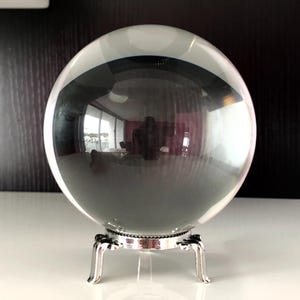 Clear crystal ball for altar décor witchcraft and divination