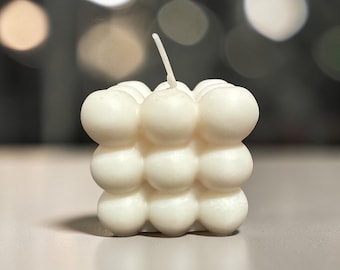 Bubble Cube Candle | Coconut Soy Wax Sculptural Decor