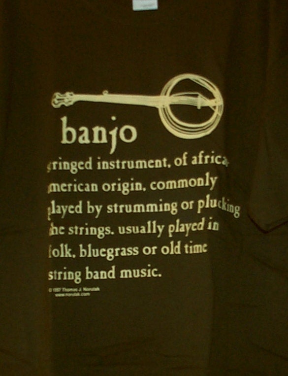 Hand Screenprinted Banjo Definition Tshirt Etsy
