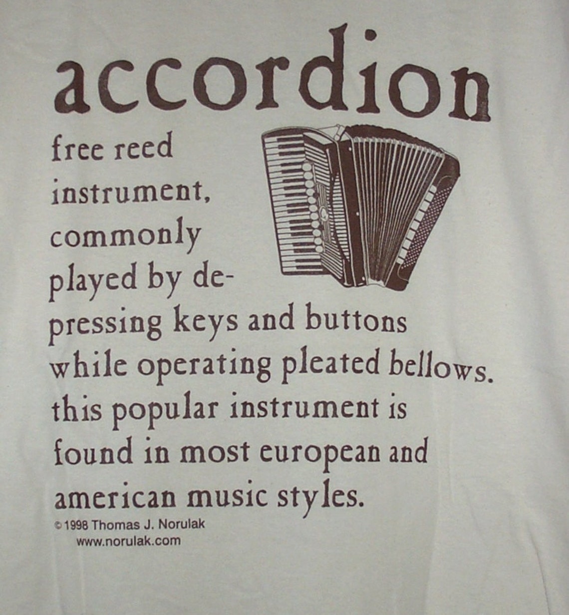 Accordion Definition T Shirt Etsy