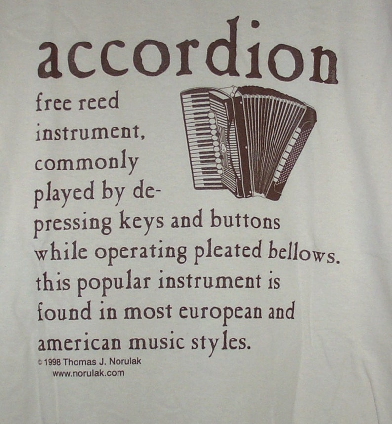 Accordion Definition T Shirt Etsy