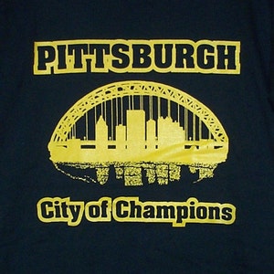 Pittsburgh City of Champions T-Shirt Gold on Black