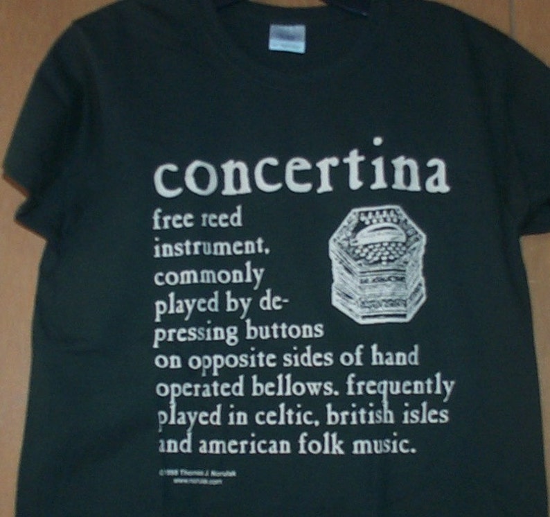 Concertina Definition T-Shirt Women's Sizes image 1