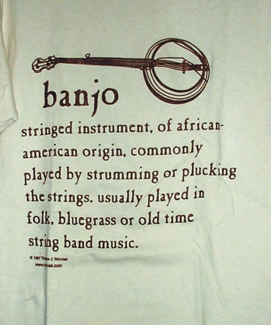 Hand Screenprinted Banjo Definition Tshirt Etsy