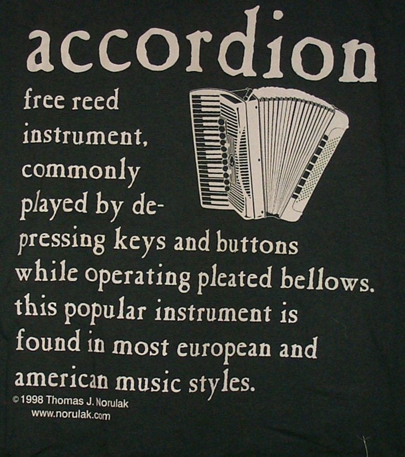 Accordion Definition T Shirt Etsy