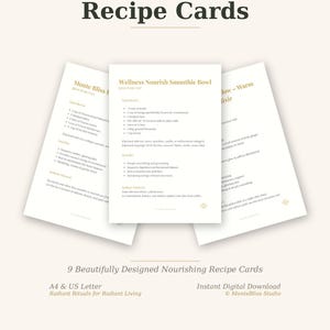 Rezeptkarten zum Ausdrucken, gesunde Rezepte für Wohlbefinden und nahrhafte Mahlzeitenideen für die Küche