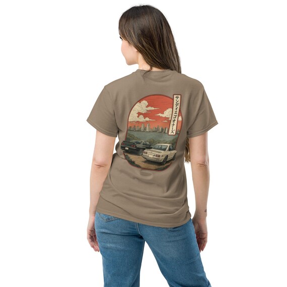 Japanese Vintage Style Skyline T-shirt - Etsy