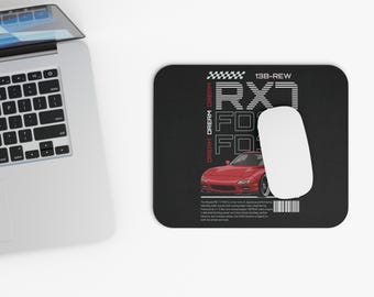 JDM Car Desk Mat | Rotary Engine Accessory | RX7 FD3S Gaming Pad | Car Enthusiast