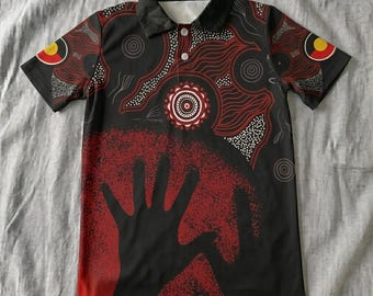 National Sorry Day Polo Shirt, Light of Truth Indigenous Art, Aboriginal Healing Apparel Gift
