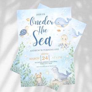 Oneder the Sea Birthday Invitation, Editable Canva Template, Watercolour Sea Animals,  DIGITAL DOWNLOAD
Oneder the Sea Birthday Invitation, Editable Canva Template, Watercolour Sea Animals, Nautical Ocean Kids Birthday Invite, Digital Download
Oneder The Sea Invitation Boy Editable Canva Template Watercolour Sea Animals Nautical Ocean Kids First Birthday Invite DIGITAL DOWNLOAD