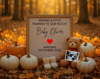 Fall Pregnancy Announcement Little Pumpkin Patch, Digital Baby Announcement,Editable Template,Little Pumpkin,Fall Pregnancy Reveal