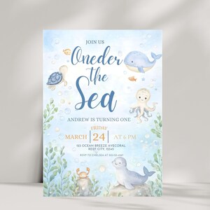 Oneder the Sea Birthday Invitation, Editable Canva Template, Watercolour Sea Animals,  DIGITAL DOWNLOAD
Oneder the Sea Birthday Invitation, Editable Canva Template, Watercolour Sea Animals, Nautical Ocean Kids Birthday Invite, Digital Download
Oneder The Sea Invitation Boy Editable Canva Template Watercolour Sea Animals Nautical Ocean Kids First Birthday Invite DIGITAL DOWNLOAD