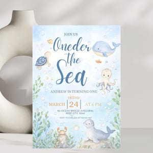 Oneder the Sea Birthday Invitation, Editable Canva Template, Watercolour Sea Animals,  DIGITAL DOWNLOAD
Oneder the Sea Birthday Invitation, Editable Canva Template, Watercolour Sea Animals, Nautical Ocean Kids Birthday Invite, Digital Download
Oneder The Sea Invitation Boy Editable Canva Template Watercolour Sea Animals Nautical Ocean Kids First Birthday Invite DIGITAL DOWNLOAD