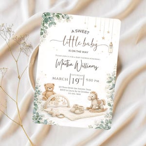 Gender Neutral Baby Shower Invitation, Canva Baby Clothes Baby Shower Editable Template, Baby Brunch Neutral Eucalyptus Printable Invite
Gender Neutral Baby Shower Invitation, Canva Baby Clothes Baby Shower Editable Template, Neutral Baby Brunch Printable Invite
Gender Neutral Baby Shower Invitation – Editable Canva Eucalyptus Mobile Evite