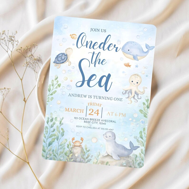 Oneder the Sea Birthday Invitation, Editable Canva Template, Watercolour Sea Animals,  DIGITAL DOWNLOAD
Oneder the Sea Birthday Invitation, Editable Canva Template, Watercolour Sea Animals, Nautical Ocean Kids Birthday Invite, Digital Download
Oneder The Sea Invitation Boy Editable Canva Template Watercolour Sea Animals Nautical Ocean Kids First Birthday Invite DIGITAL DOWNLOAD