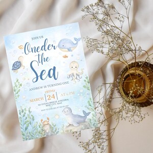 Oneder the Sea Birthday Invitation, Editable Canva Template, Watercolour Sea Animals,  DIGITAL DOWNLOAD
Oneder the Sea Birthday Invitation, Editable Canva Template, Watercolour Sea Animals, Nautical Ocean Kids Birthday Invite, Digital Download
Oneder The Sea Invitation Boy Editable Canva Template Watercolour Sea Animals Nautical Ocean Kids First Birthday Invite DIGITAL DOWNLOAD