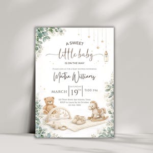 Gender Neutral Baby Shower Invitation, Canva Baby Clothes Baby Shower Editable Template, Baby Brunch Neutral Eucalyptus Printable Invite
Gender Neutral Baby Shower Invitation, Canva Baby Clothes Baby Shower Editable Template, Neutral Baby Brunch Printable Invite
Gender Neutral Baby Shower Invitation – Editable Canva Eucalyptus Mobile Evite