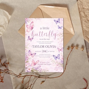 Editable Butterfly Baby Shower Invitation, Pink and Purple Butterfly Invitation, A Little Butterfly Is On The Way, Girl Butterfly Invitation
Butterfly Baby Shower Invitation, Pink Purple Butterfly Invitation Template, Editable Butterfly Baby Shower Invite Girl, Flowers, Canva
EDITABLE Butterfly Baby Shower Invitation A Baby Butterfly is on Her Way Baby Shower Girl theme Pink Butterfly Invite Downloadable & Printed