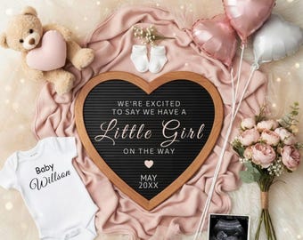 Baby Girl Pregnancy Announcement,Its a Girl Editable Template,Girl Gender Reveal Social Media Template,Editable Little Sister Canva Template