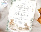 Gender Neutral Baby Shower Invitation,Editable Baby Clothes Baby Shower Editable Template,Neutral Baby Brunch Printable Invite,Digital