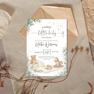 Gender Neutral Baby Shower Invitation, Canva Baby Clothes Baby Shower Editable Template, Baby Brunch Neutral Eucalyptus Printable Invite
Gender Neutral Baby Shower Invitation, Canva Baby Clothes Baby Shower Editable Template, Neutral Baby Brunch Printable Invite
Gender Neutral Baby Shower Invitation – Editable Canva Eucalyptus Mobile Evite