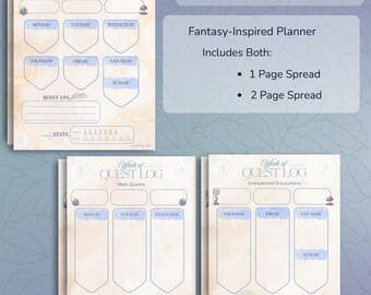 Cozy Fantasy Weekly Planner | Printable PDF | ADHD-Friendly Planner Page
