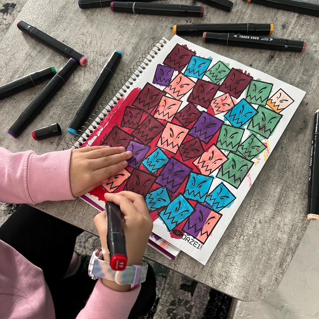 Daze1: Madblock Coloring Page Edition #1 - Etsy