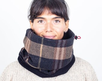 Tartan Wool Cowl, Wool Neck Warmer, Gift Her, Extra Warm Accessory