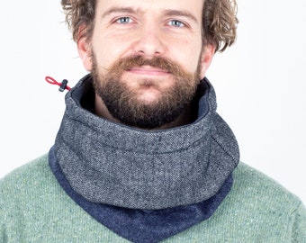 Gift for husband, Gift for him,  Wool Scarf, Wool Cowl, Mens Neck Gaiter