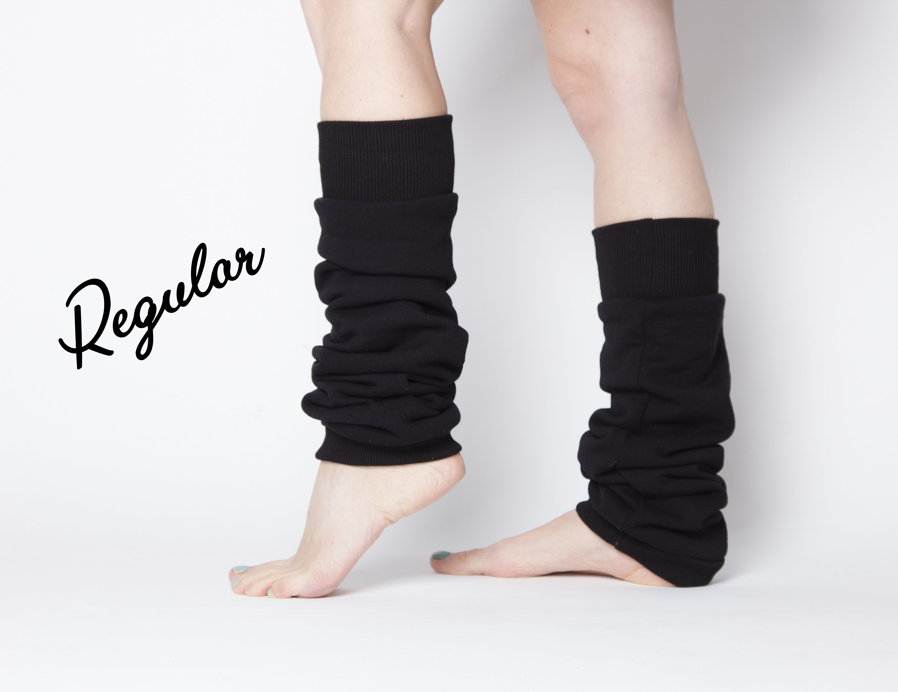 Thick Cotton Black Leg Warmers, Extra Long Boot Socks, Yoga Socks, Vegan  Accessorries -  New Zealand