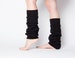 cotton black leg warmers, yoga leg warmers - vegan and very soft 