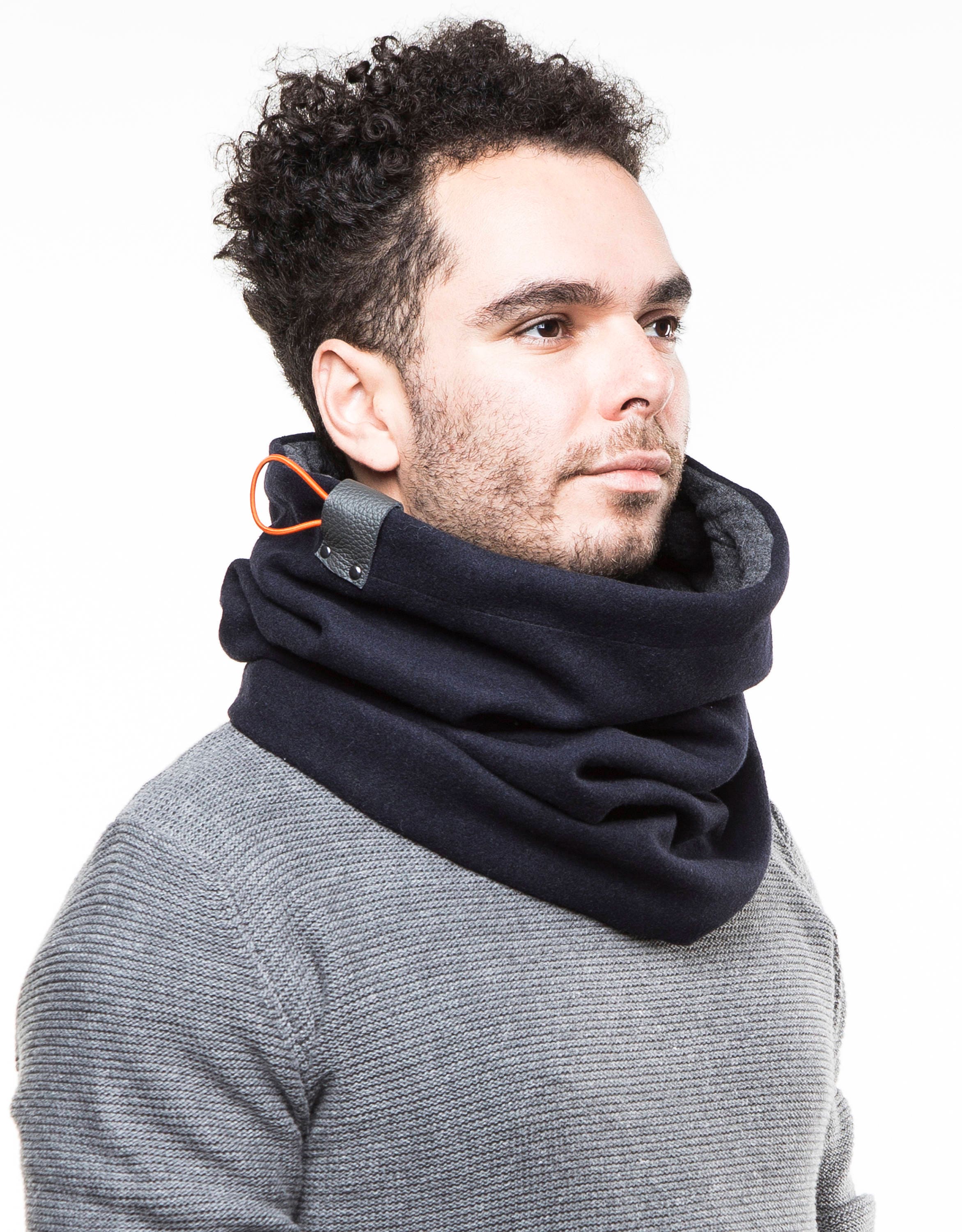 Unisex cowl scarf mens scarf Snock wool cowl scarf Etsy