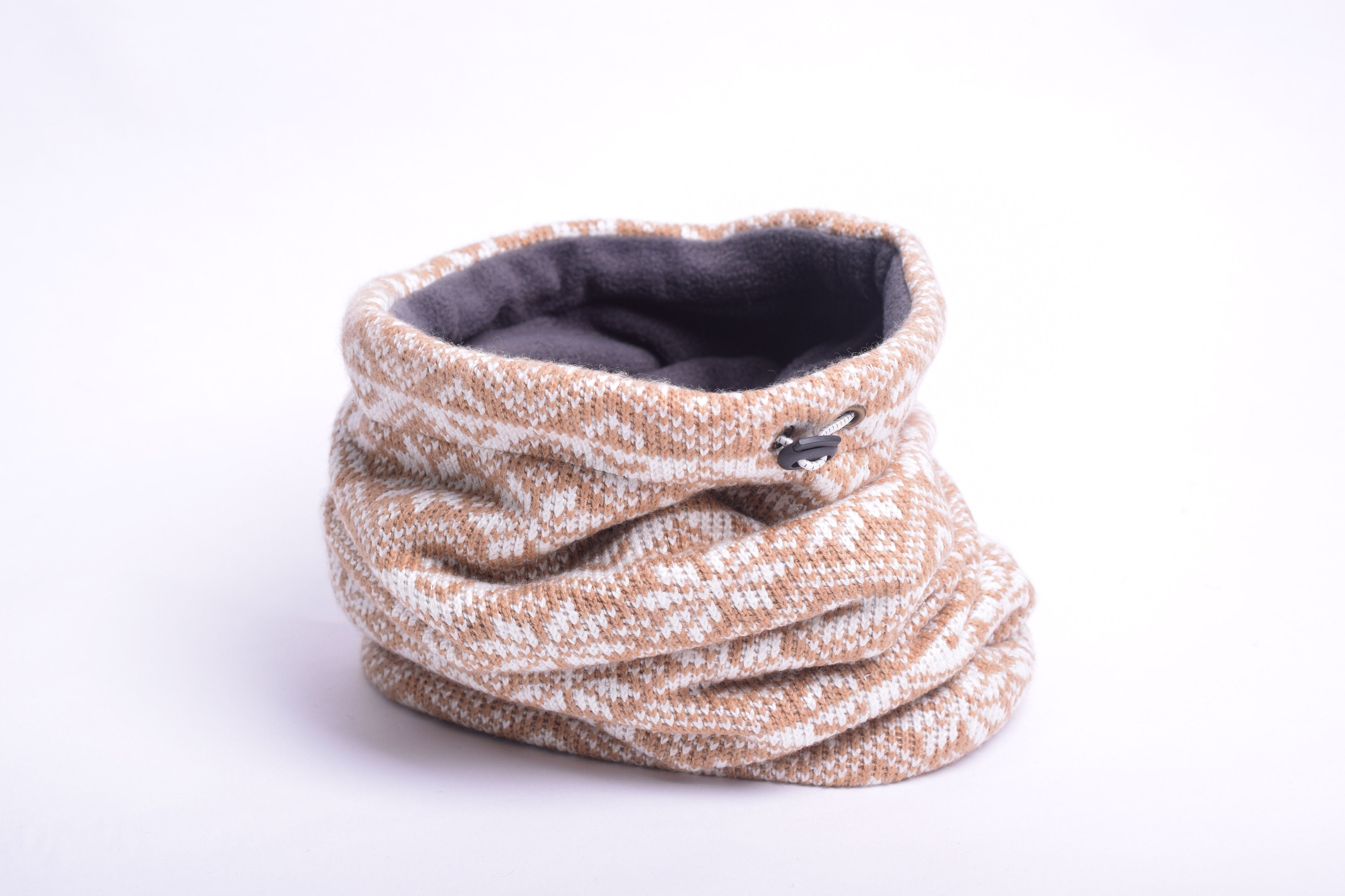 Outlet Nordic Christmas Pattern Polyester Knit Cowl Scarf With