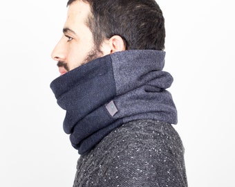 Father gift, mens gift, gift for dad, cowl scarf, scarf men, pure wool neck warmer