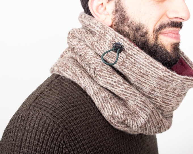 Scarf, Men Scarf Knit, Wool Knit Cowl, Chunky Knit, Unisex Gift