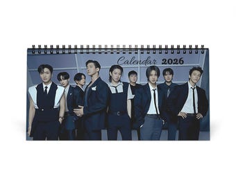 Super Junior Desktop Calendar, Custom Planner, K-Pop Fan Gift