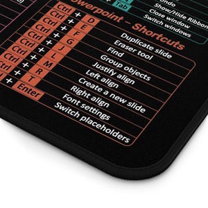 Computer Keyboard Shortcuts Desk Mat, Windows, Excel, Word & PowerPoint Reference image 5
