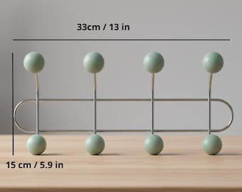 Vintage Wall Coat Rack – Mid-Century Modern Metal Hook | Minimalist Entryway Organizer & Home Decor