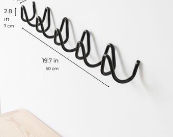Wave Coat Rack – Modern Metal Wall Hooks | Minimalist Wall Mounted Entryway Organizer