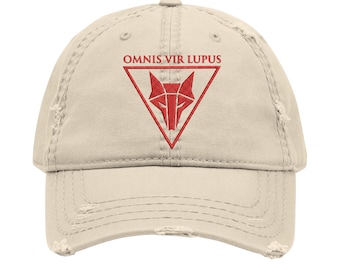 Omnis Vir Lupus Embroidered Dad Hat | Red Rising Inspired