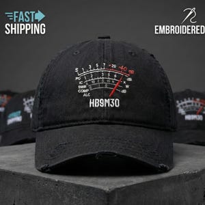 Boné bordado de rádio amador |