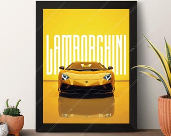 Lamborghini Aventador Poster - Modern Supercar Wall Art