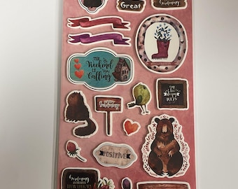 DecoTime Paper Foam Stickers — Nature, Animals & Positive Quotes | Craft and Scrapbooking