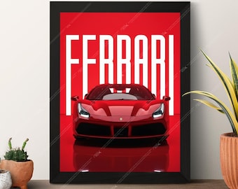 Ferrari 488 GTB Poster - Iconic Supercar Wall Art