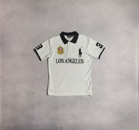 Ralph Lauren ポロシャツ ホワイト LOS ANGELES Polo Ralph Lauren Polo T-shirt Los Angeles USA #3 Big Pony Luxury