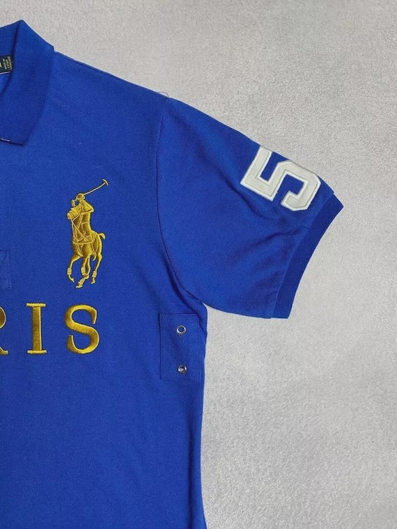 Polo Ralph Lauren Polo Shirt Paris Blue France # 5 Chief Keef PRL