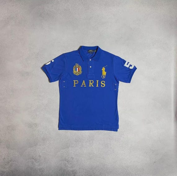 Polo Ralph Lauren Polo Shirt Paris Blue France # 5 Chief Keef PRL